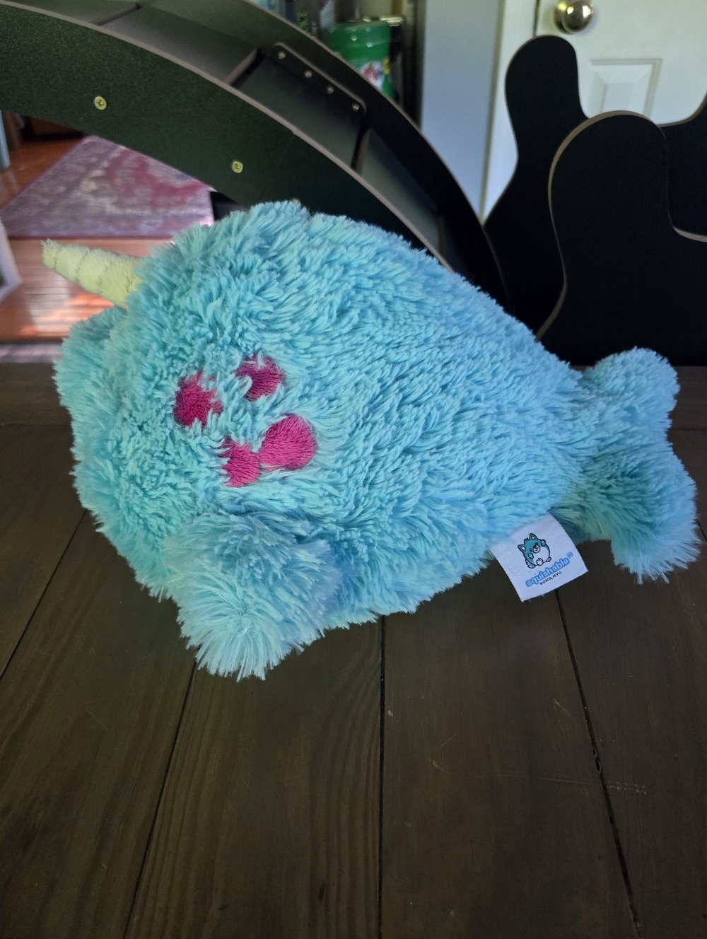 Cute Blue Squishable Mini Baby Narwhal Plush
